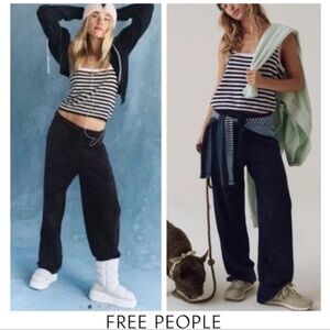 ♥️SALE♥️NWT’S-$100 2-PC Cozy FREE PEOPLE Set Lounge Pants & Tank Navy/Lilac